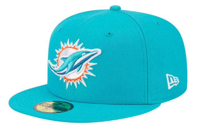 New Era Aqua Miami Dolphins Main 59FIFTY Fitted Hat - Image 2