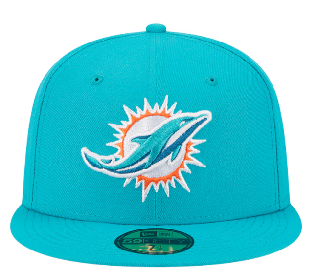 New Era Aqua Miami Dolphins Main 59FIFTY Fitted Hat