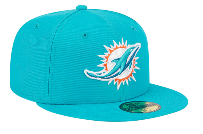 New Era Aqua Miami Dolphins Main 59FIFTY Fitted Hat - Image 3