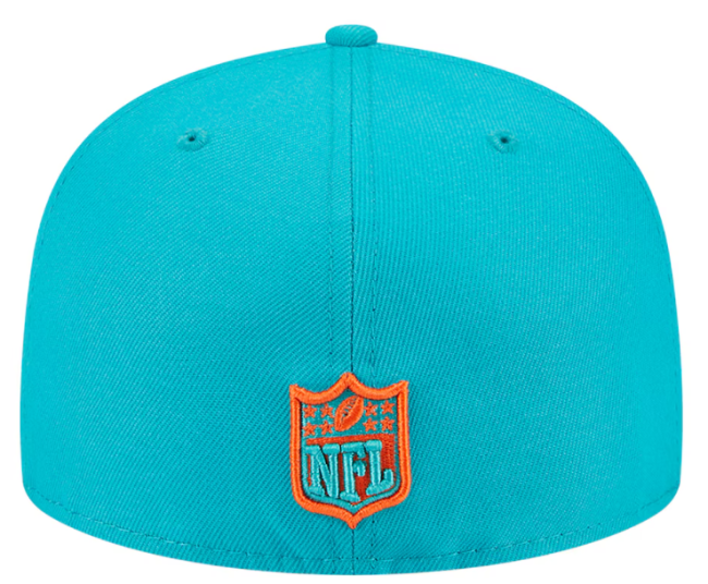New Era Aqua Miami Dolphins Main 59FIFTY Fitted Hat - Image 4