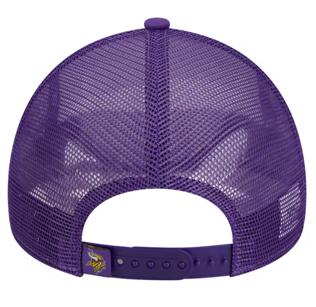 New Era Purple Minnesota Vikings Stacked A-Frame Trucker 9FORTY Adjustable Hat - Image 4