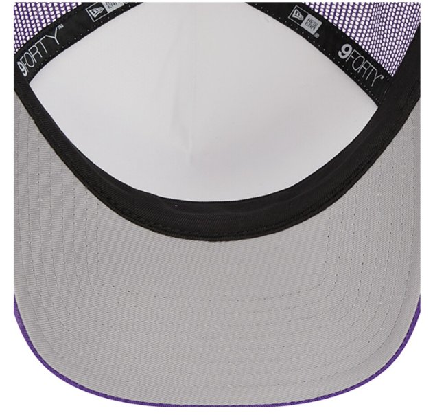 New Era Purple Minnesota Vikings Stacked A-Frame Trucker 9FORTY Adjustable Hat - Image 5